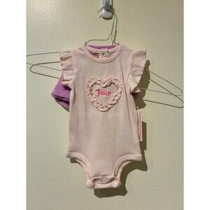 NWT Juicy Couture Pink & Purple Outfit - Bodysuit & Skirt - 6-9M
